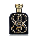 Front view of Asgharali Daren Sammy 88 Eau De Parfum 100ml bottle – elegant black and gold design